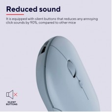 Мышка Trust Puck Wireless/Bluetooth Silent Blue (24126) - Фото