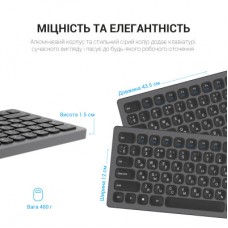 Клавіатура OfficePro SK1550 Wireless Black (SK1550B) - Фото