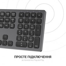 Клавіатура OfficePro SK1550 Wireless Black (SK1550B) - Фото