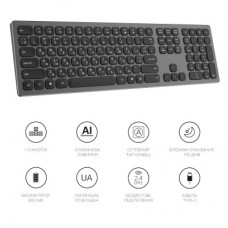 Клавіатура OfficePro SK1550 Wireless Black (SK1550B) - Фото
