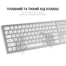 Клавіатура OfficePro SK1550 Wireless White (SK1550W) - Фото