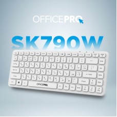 Клавиатура OfficePro SK790W Wireless/Bluetooth White (SK790W) - Фото