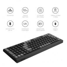 Клавиатура OfficePro SK985B Wireless/Bluetooth Black (SK985B) - Фото