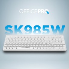 Клавиатура OfficePro SK985W Wireless/Bluetooth White (SK985W) - Фото