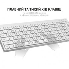 Клавиатура OfficePro SK985W Wireless/Bluetooth White (SK985W) - Фото