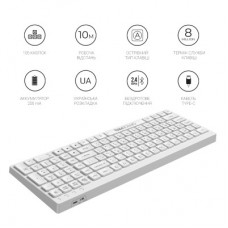 Клавиатура OfficePro SK985W Wireless/Bluetooth White (SK985W) - Фото