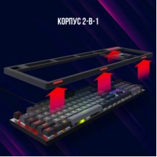 Клавіатура Lorgar Azar 514 RGB USB UA Black (LRG-GK514B-UA) - Фото