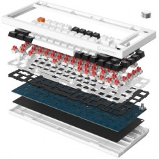 Клавіатура GamePro MK160W Hot-Swap Red Swich RGB USB UA White (MK160W) - Фото