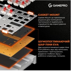 Клавіатура GamePro MK180B Hot-Swap Red Swich RGB USB UA Black (MK180B) - Фото