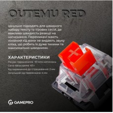 Клавіатура GamePro MK180B Hot-Swap Red Swich RGB USB UA Black (MK180B) - Фото
