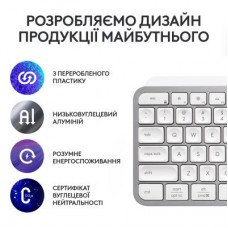 Клавіатура Logitech MX Keys S Wireless UA Pale Grey (920-011588) - Фото