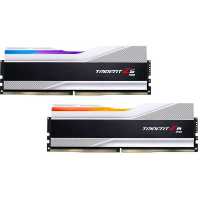 Модуль памяти для компьютера DDR5 32GB (2x16GB) 7200 MHz Trident Z5 RGB Silver G.Skill