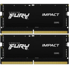 Модуль памяти для ноутбука SoDIMM DDR5 32GB (2x16GB) 5600 MHz Impact Black Kingston Fury (ex.HyperX) (KF556S40IBK2-32)