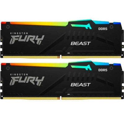 Модуль пам'яті для комп'ютера DDR5 16 GB (2x8GB) 5200 MHz Beast RGB Kingston Fury (ex.HyperX)