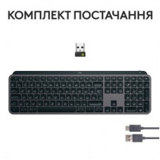 Клавіатура Logitech MX Keys S Wireless UA Graphite (920-011593) - Фото