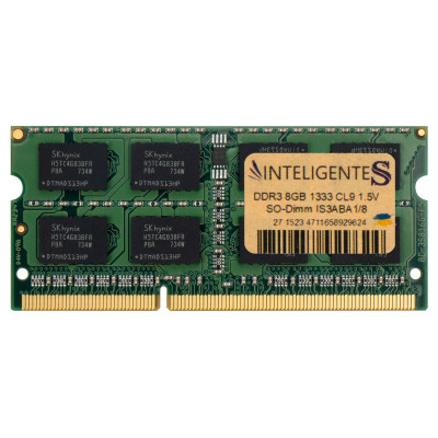 Модуль пам'яті для ноутбука SoDIMM DDR3 8 GB 1333 MHz INTELIGENTES (IS3ABA1/8)