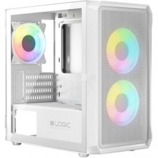 Корпус Logic concept PORTOS MESH+GLASS ARGB fans 3x120mm WHITE (AM-PORTOS-20-0000000-0002) - Фото