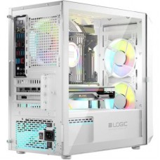 Корпус Logic concept PORTOS MESH+GLASS ARGB fans 3x120mm WHITE (AM-PORTOS-20-0000000-0002) - Фото