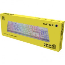 Клавіатура Hator Rockfall 2 Mecha Orange USB White (HTK-711) - Фото