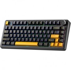 Клавиатура Aula F75 Gasket Greywood V3 switch Hot-Swap PBT Wireless/Bluetooth/USB Black (6948391208626) - Фото