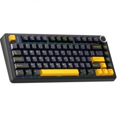 Клавиатура Aula F75 Gasket Greywood V3 switch Hot-Swap PBT Wireless/Bluetooth/USB Black (6948391208626) - Фото