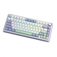 Клавиатура Aula F75 Gasket Greywood V3 switch Hot-Swap PBT Wireless/Bluetooth/USB White (6948391208640) - Фото