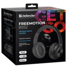 Наушники Defender FreeMotion B552 Bluetooth Black (63552) - Фото