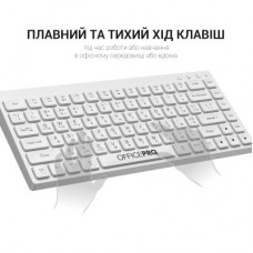 Клавиатура OfficePro SK955W Wireless/Bluetooth White (SK955W) - Фото