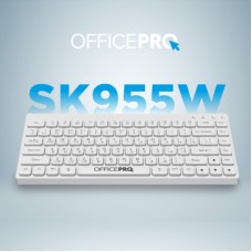 Клавиатура OfficePro SK955W Wireless/Bluetooth White (SK955W) - Фото