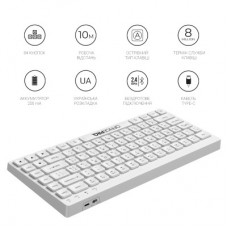 Клавиатура OfficePro SK955W Wireless/Bluetooth White (SK955W) - Фото