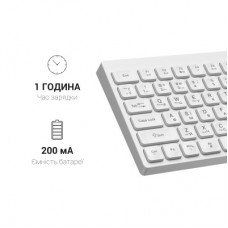 Клавиатура OfficePro SK955W Wireless/Bluetooth White (SK955W) - Фото