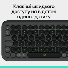 Клавіатура Logitech POP Icon Keys Bluetooth UA Graphite (920-013157) - Фото