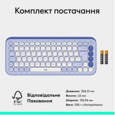 Клавіатура Logitech POP Icon Keys Bluetooth UA Lilac (920-013074) - Фото