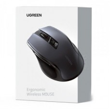 Мышка Ugreen MU006 Ergonomic Wireless Gray/Black (15063) - Фото