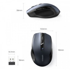 Мышка Ugreen MU006 Ergonomic Wireless Gray/Black (15063) - Фото