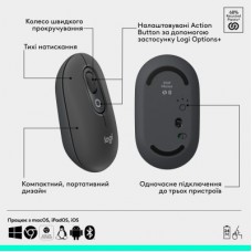 Мышка Logitech POP Mouse With Emoji Bluetooth Graphite (910-007412) - Фото