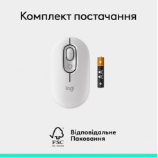 Мышка Logitech POP Mouse With Emoji Bluetooth Off-White (910-007411) - Фото