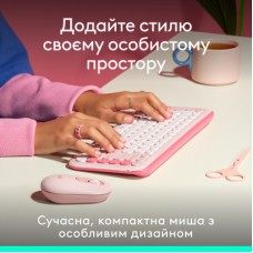 Мишка Logitech POP Mouse With Emoji Bluetooth Rose (910-007413) - Фото