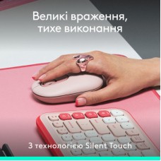 Мишка Logitech POP Mouse With Emoji Bluetooth Rose (910-007413) - Фото