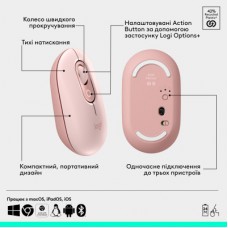 Мишка Logitech POP Mouse With Emoji Bluetooth Rose (910-007413) - Фото