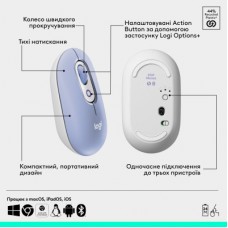 Мишка Logitech POP Mouse With Emoji Bluetooth Lilac (910-007414) - Фото