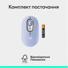 Мишка Logitech POP Mouse With Emoji Bluetooth Lilac (910-007414) - Фото