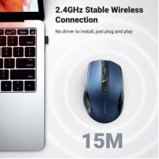 Мышка Ugreen MU006 Ergonomic Wireless Blue (15064) - Фото