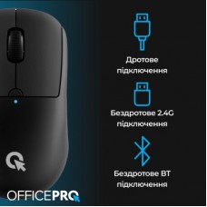 Мышка OfficePro M307B Silent Click Wireless/Bluetooth Black (M307B) - Фото
