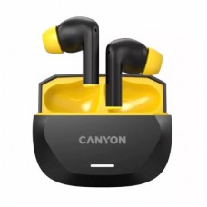 Наушники Canyon Hexagon 7 TWS ANC+ENC Wireless Charge Black/Yellow (CNS-TWS7BY) - Фото