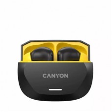 Наушники Canyon Hexagon 7 TWS ANC+ENC Wireless Charge Black/Yellow (CNS-TWS7BY) - Фото