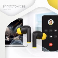 Наушники Canyon Hexagon 7 TWS ANC+ENC Wireless Charge Black/Yellow (CNS-TWS7BY) - Фото