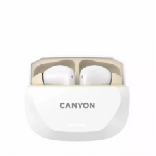 Наушники Canyon Hexagon 7 TWS ANC+ENC Wireless Charge White/Beige (CNS-TWS7WB) - Фото
