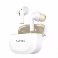 Наушники Canyon Hexagon 7 TWS ANC+ENC Wireless Charge White/Beige (CNS-TWS7WB) - Фото