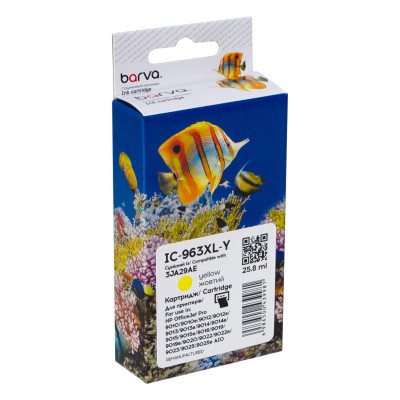 Картридж Barva HP 963XL (3JA25AE/3JA29AE) 1600 c, Yellow (IC-963XL-Y)